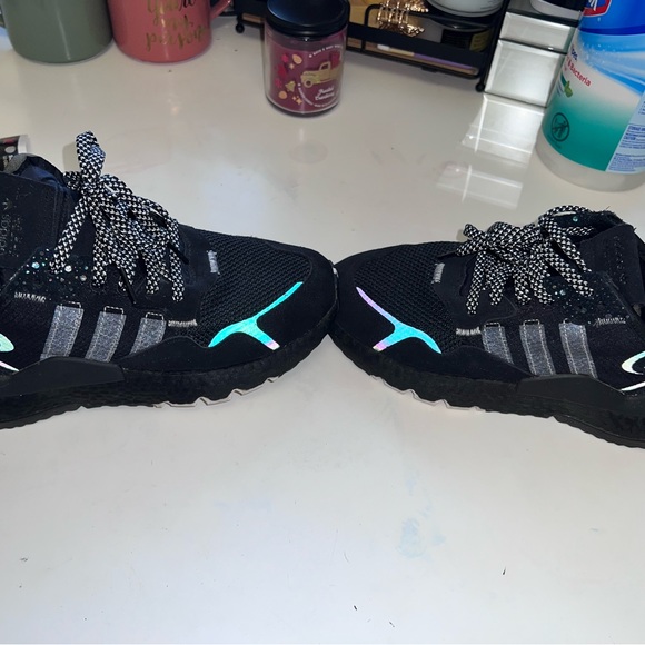 Adidas nite jogger core black could white size 5 kids =6.5 or 7 women - Picture 4 of 6